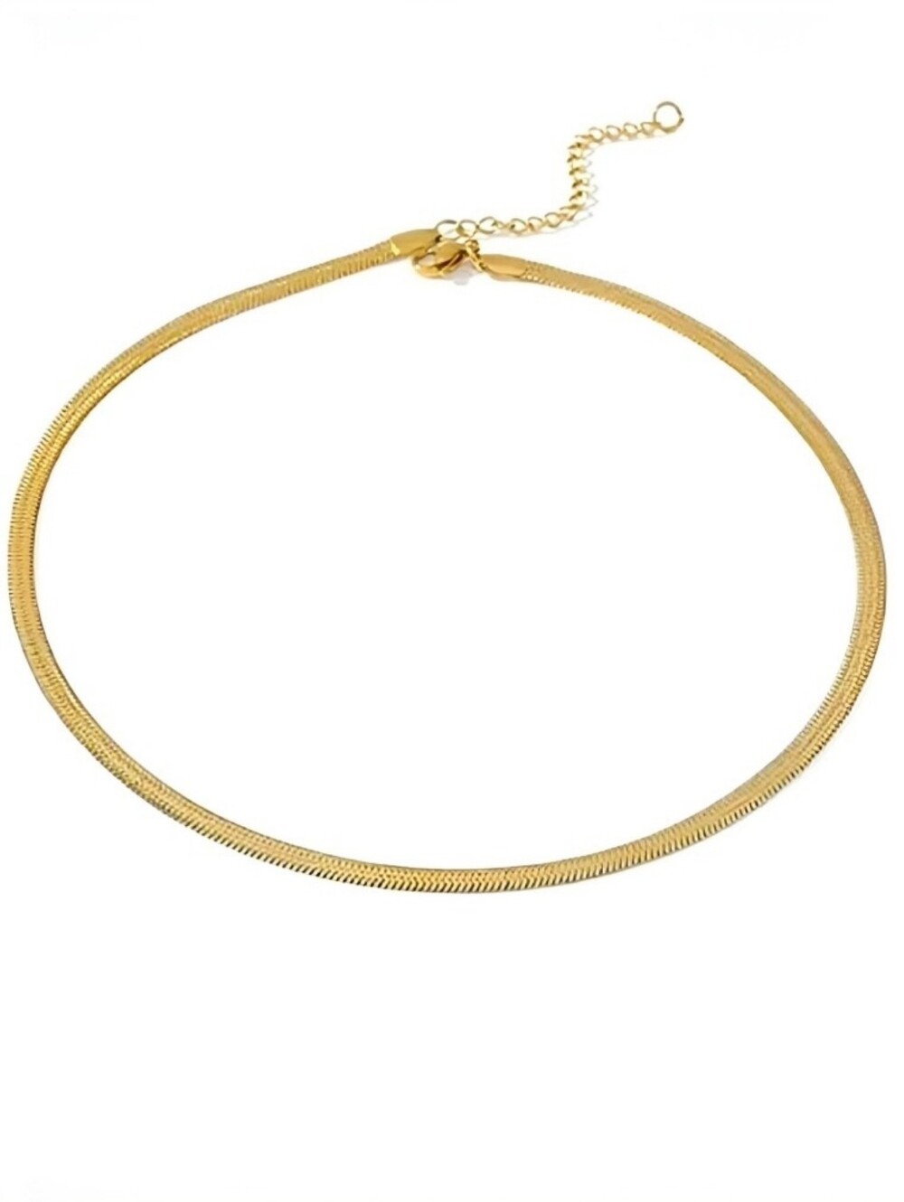 Gold plated herringbone snake chain necklace. 4mm in width; NWOT